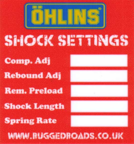 Ohlins Shock Settings