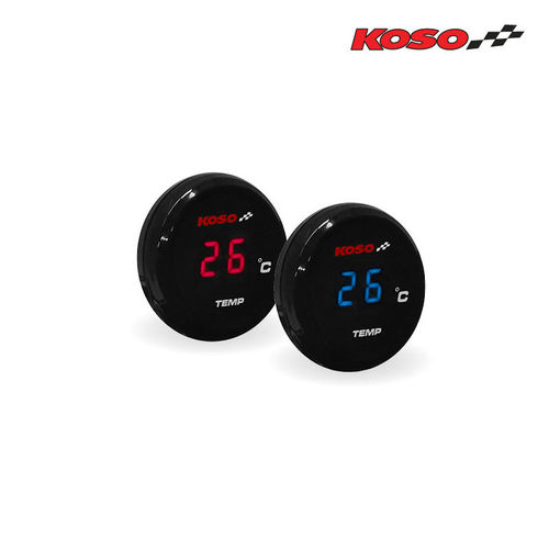 Koso Coin Temperature Gauge - Blue or Red