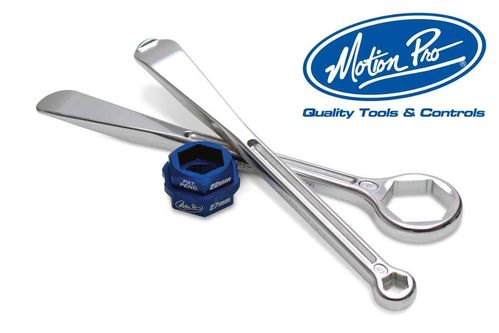 Motion Pro T-6 Combo Tyre Lever Set (32/12/10 mm wrench with 27/22mm Adapters)
