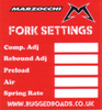 Marzocchi Fork Settings