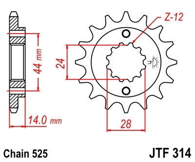 JT Front Sprocket 15 Teeth for Africa Twin RD04/07/07A