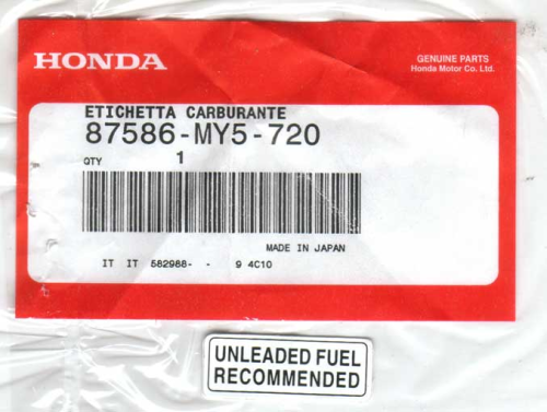 OEM Honda Decal - Fuel