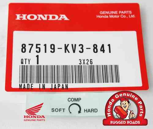 OEM Honda Decal - Damper Adjuster