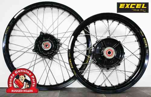 Wheelset - Front and Rear Wheels Complete BLACK - RD04/07/07A (1990-03)