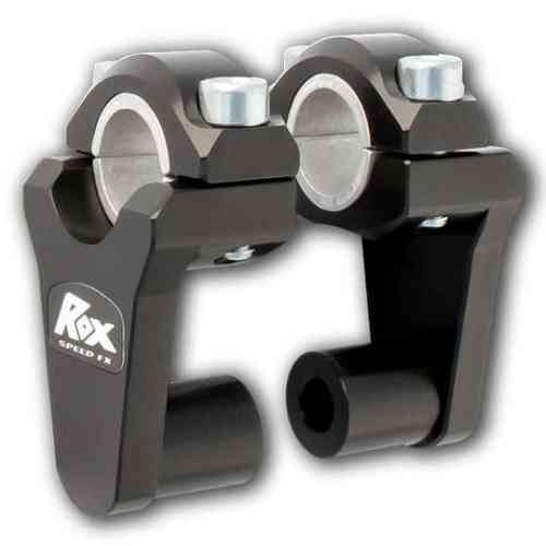 Rox Risers - Pivoting 2" Rise for 22mm and 28mm handlebars - BLACK
