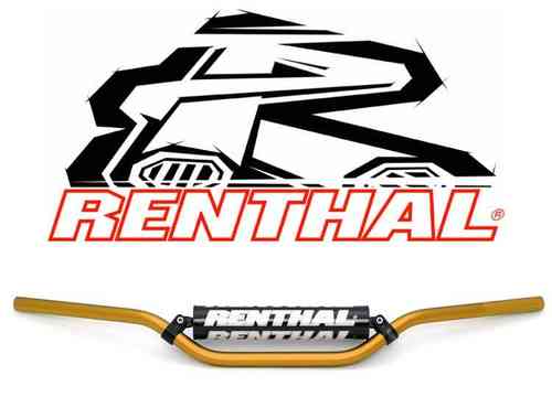 Renthal 22mm RC High Handlebar - Gold with Bar Pad