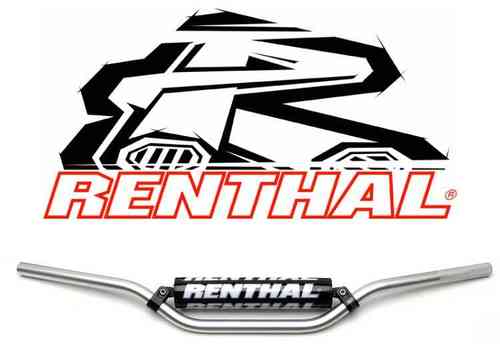 Renthal 22mm RC High Handlebar - Silver with Bar Pad