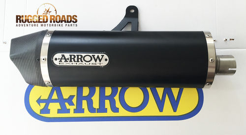 Arrow Maxi Race-Tech Aluminium 'DARK' Silencer with Carbon End Cap