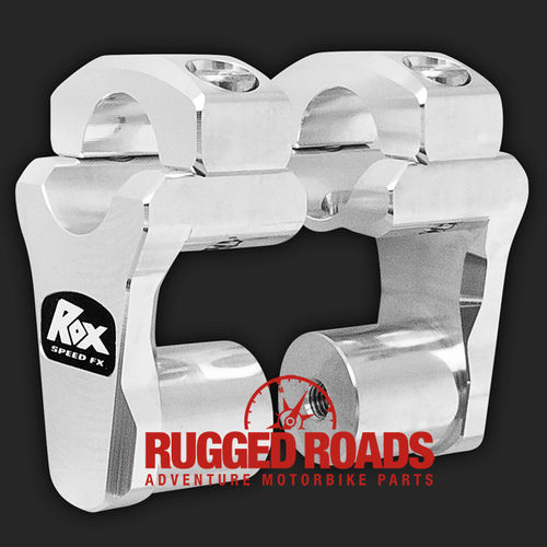 Rox Risers - Pivoting 2" Rise for 28mm handlebars (Fatbars) - SILVER