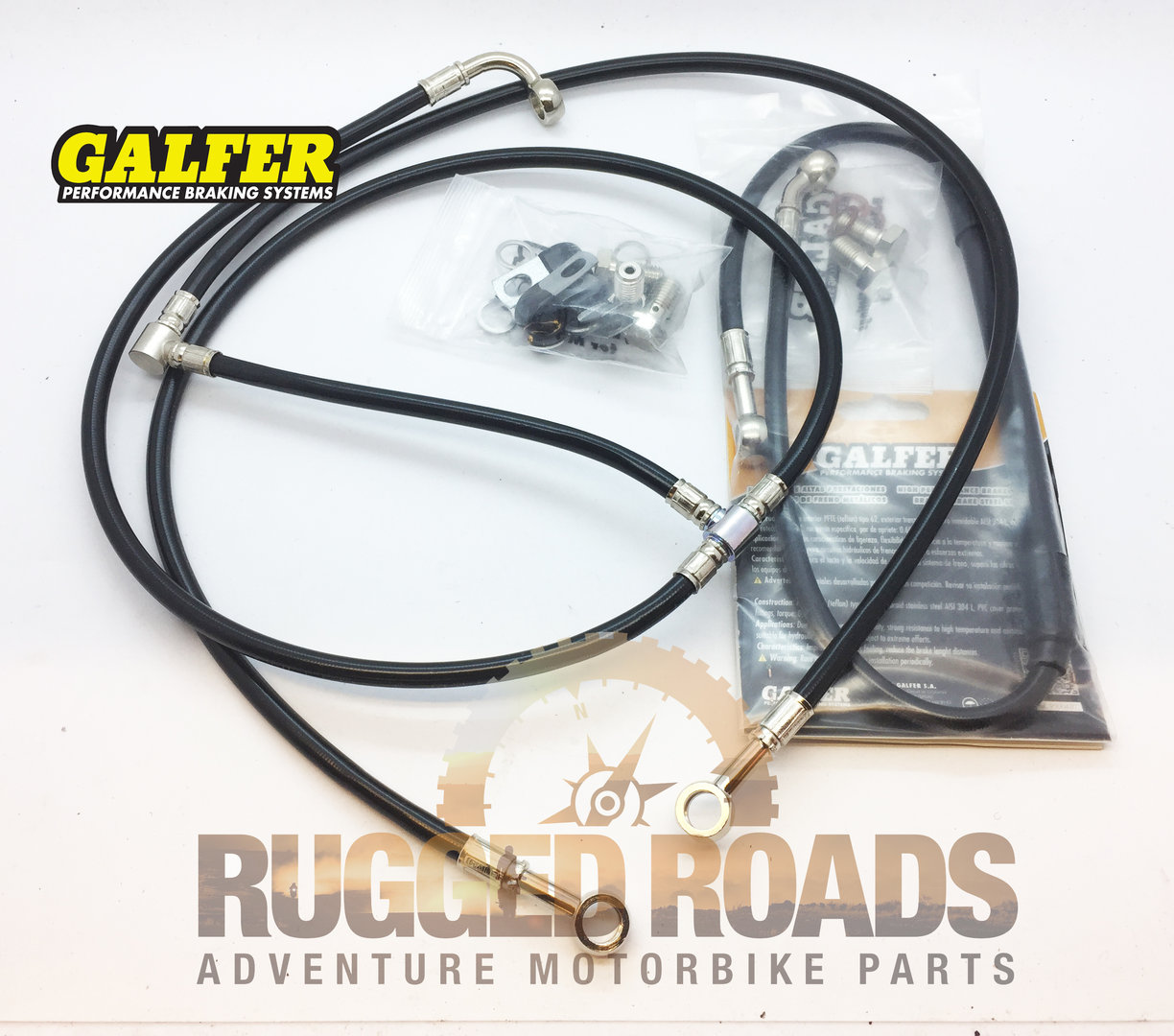 Galfer Stainless Steel Braided Brake Lines - Front & Rear Kit - CRF1000 ABS (2016>)