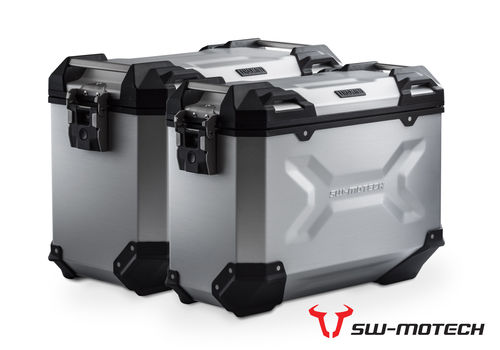 SW Motech TRAX ADV Aluminium Pannier System. Silver 45/37ltr CRF1000 Adventure Sport (2018>)