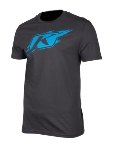 KLIM Scuffed SS T-Shirt Gray-Vivid Blue