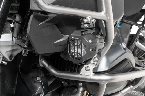 Touratech Headlight Protector for Original BMW LED "Nano" Headlight, Set, Black (08/2017-)