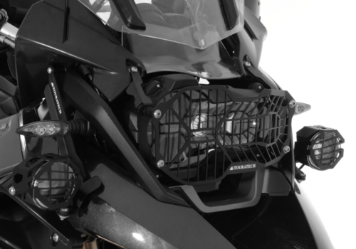 Touratech Stainless Steel Headlight Protector Black for LED Headlight R1200GS 2013-/ Adv 2014-