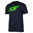 KLIM Scuffed SS T-Shirt Navy - Electric Gecko - Non Current