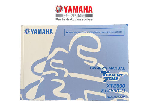 OEM Yamaha Owners Manual ENGLISH - Tenere 700