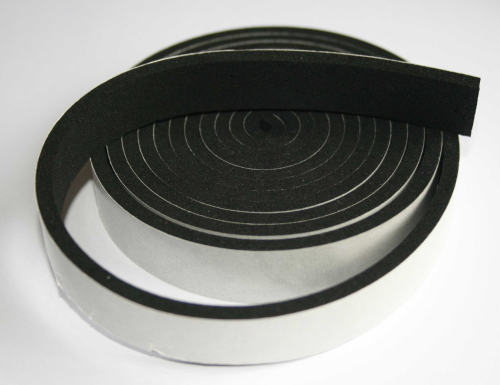 Black Closed Cell Self Adhesive Neoprene Foam Tape x 10M