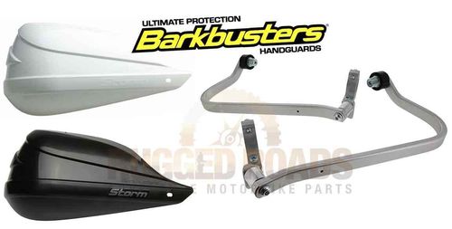 Barkbusters Kit - Hardware + Storm Guards - BMW F650GS/Dakar, G650GS/Sertao - Storm White