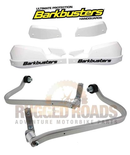 Barkbusters Kit - Hardware + VPS Guards - BMW F650GS, F800GS, R1200GS/A - White/White