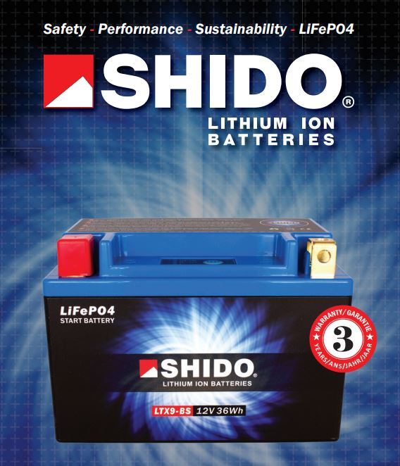  SHIDO LTX14-BS LION -S- Batterie Moto Lithium Ion