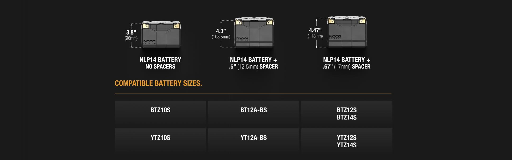 NLP14-Adjustable-Sizing-Fitment-Chart-Compatible-BCI-Battery-Sizes-Modular-Spacers_2