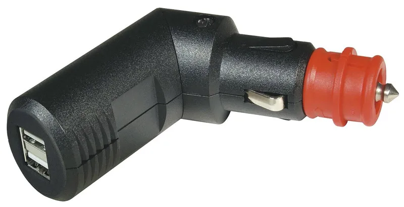 Touratech Double USB Charger – For Standard & DIN Sockets – 12V / 5V, 2 X 2.5A