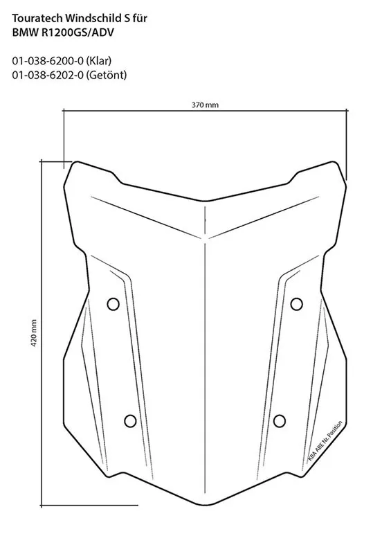 Windscreen, S, Tinted, -BMW R1250GS/A, R1200GS/A (LC) - Image 7