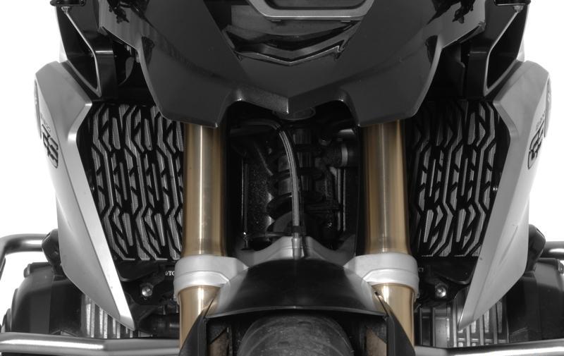 Stainless Steel Radiator Guards - Black - BMW R1250GS, R1200GS/A (LC)