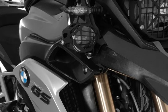 Set Of LED Auxiliary Headlights, Fog/Fog Black Aluminium For BMW R1250GS/ R1200GS From 2013