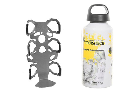 ZEGA Pro & ZEGA Mundo Single Bottle Holder With 1X Touratech 0.6L Aluminum Bottles