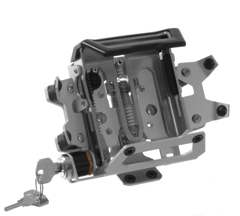 Lockable Handlebar Mount - Garmin Montana/ BMW Navigator Adventure - Silver