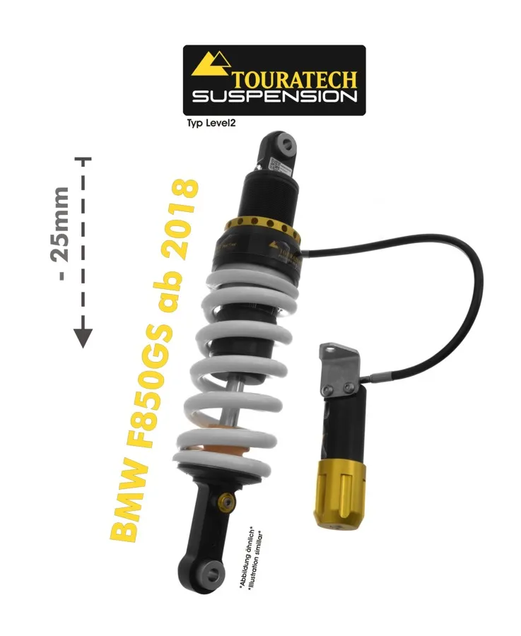 Touratech Suspension Lowering Shock -25 Mm For BMW F850GS Ab 2018 Type Level2