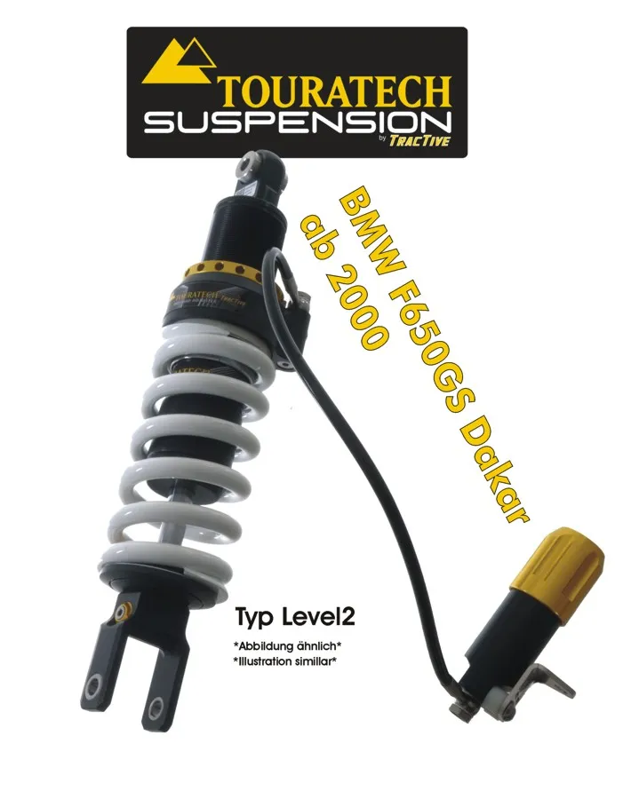 Touratech Suspension Shock Absorber For BMW F650GS Dakar From 2000 Type Level2/Explorehp