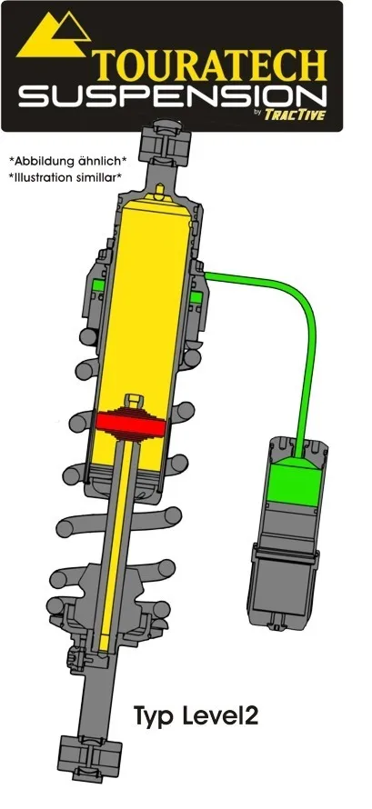 Touratech Suspension Shock Absorber For BMW F650GS Dakar From 2000 Type Level2/Explorehp - Image 2