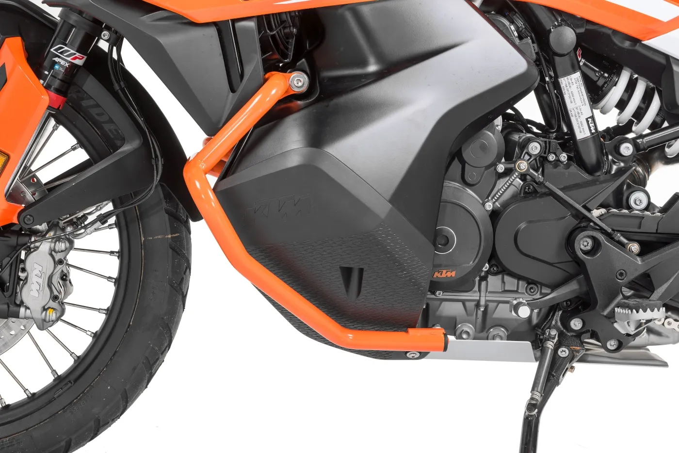 Fuel Tank Lower Crash Bars -Orange - KTM 890 Adv/R, 790 Adv/R - Image 4