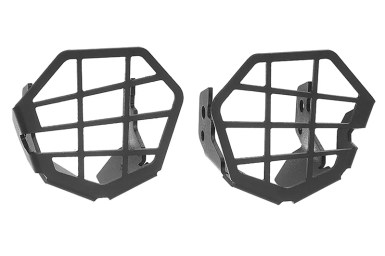 Black Headlight Protector - LED Aux Lights - Honda CRF1000L/Adv Sport