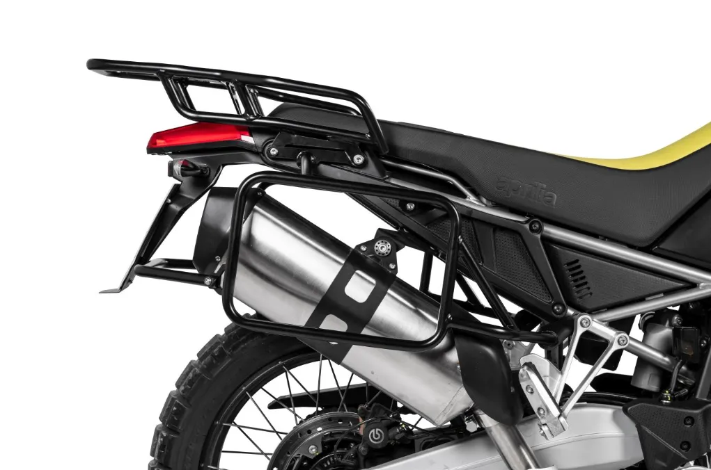 Touratech Stainless Steel Pannier Frames - Aprilia Tuareg 660 - Black