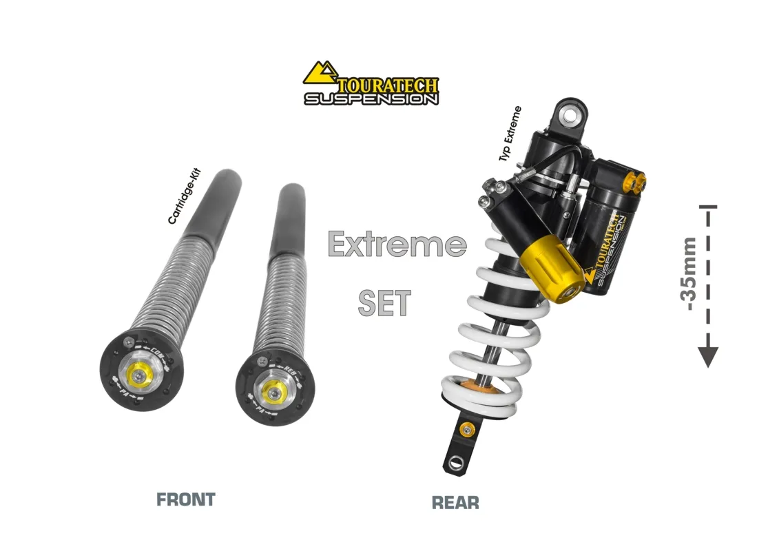 Touratech Suspension WTE Lowering SET -35Mm Type Extreme For Yamaha 700 Tenere From 2019