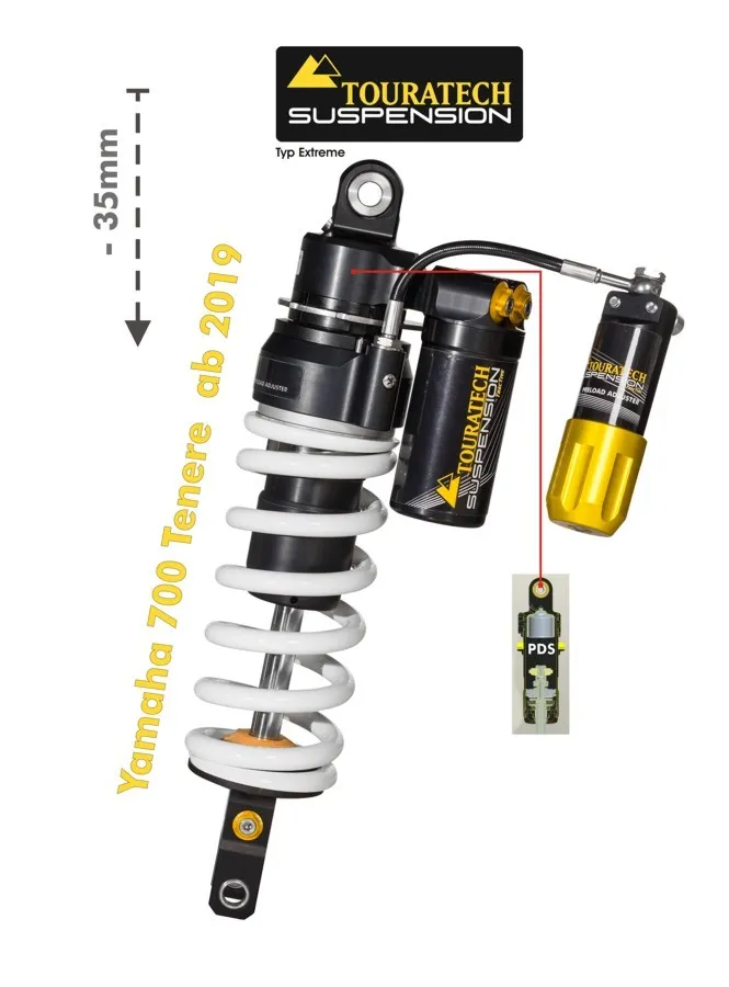 Touratech Suspension Lowering Shock (-35Mm) For Yamaha 700 Tenere From 2019 Type Extreme