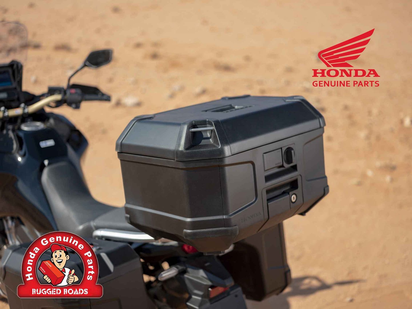 OEM Honda 58Ltr Plastic Top Box Kit With Carrier - CRF1100 All Models