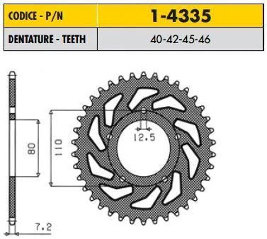 Sunstar Rear Sprocket - 40 Teeth For Africa Twin XRV750, CRF1000, CRF1100