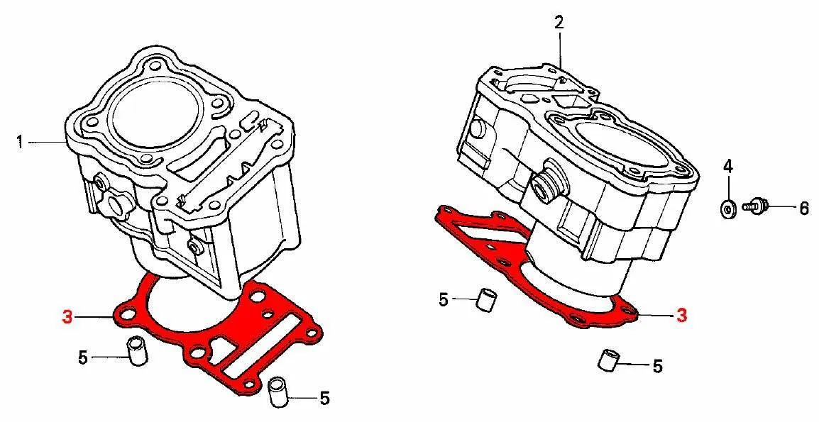 OEM Honda Gasket, Cylinder Base - RD04/07/07A (1990 - 03) - Image 2