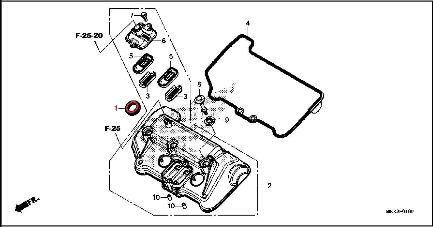 OEM Honda Plug Tube Seal - CRF1000 / CRF1100 (All Models) - Image 2
