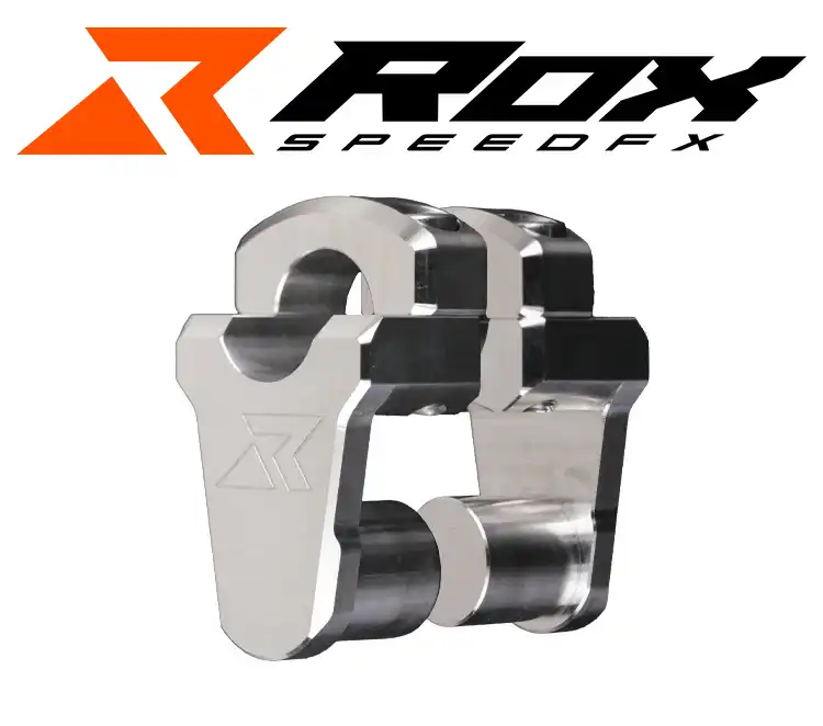 Rox Risers - Pivoting 2" Rise For 28mm Handlebars (Fatbars) - SILVER