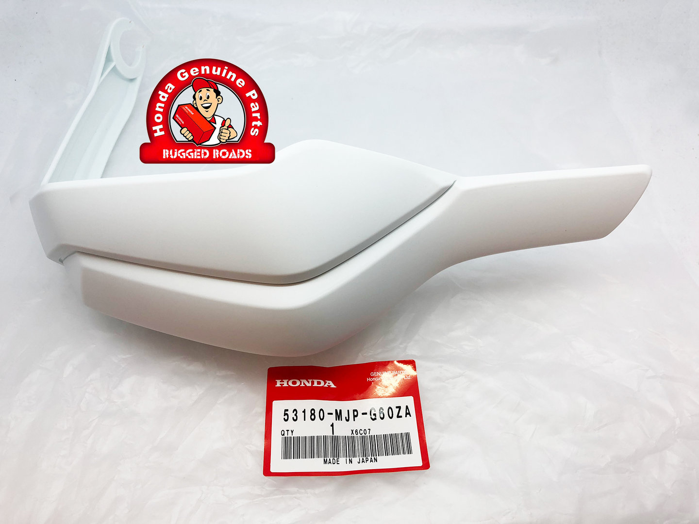 OEM Honda RIGHT Hand Guard WHITE - CRF1000 And Adventure Sport (2016-19)