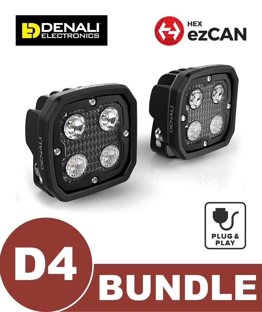 Denali & HEX Ezcan II D4 Plug & Play Kit - BMW R1300GS