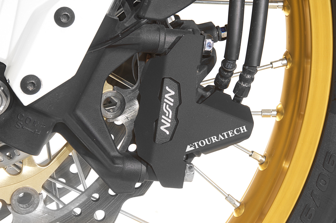 Black Front Brake Caliper Guards Honda CRF1100L & CRF1000 - All Models