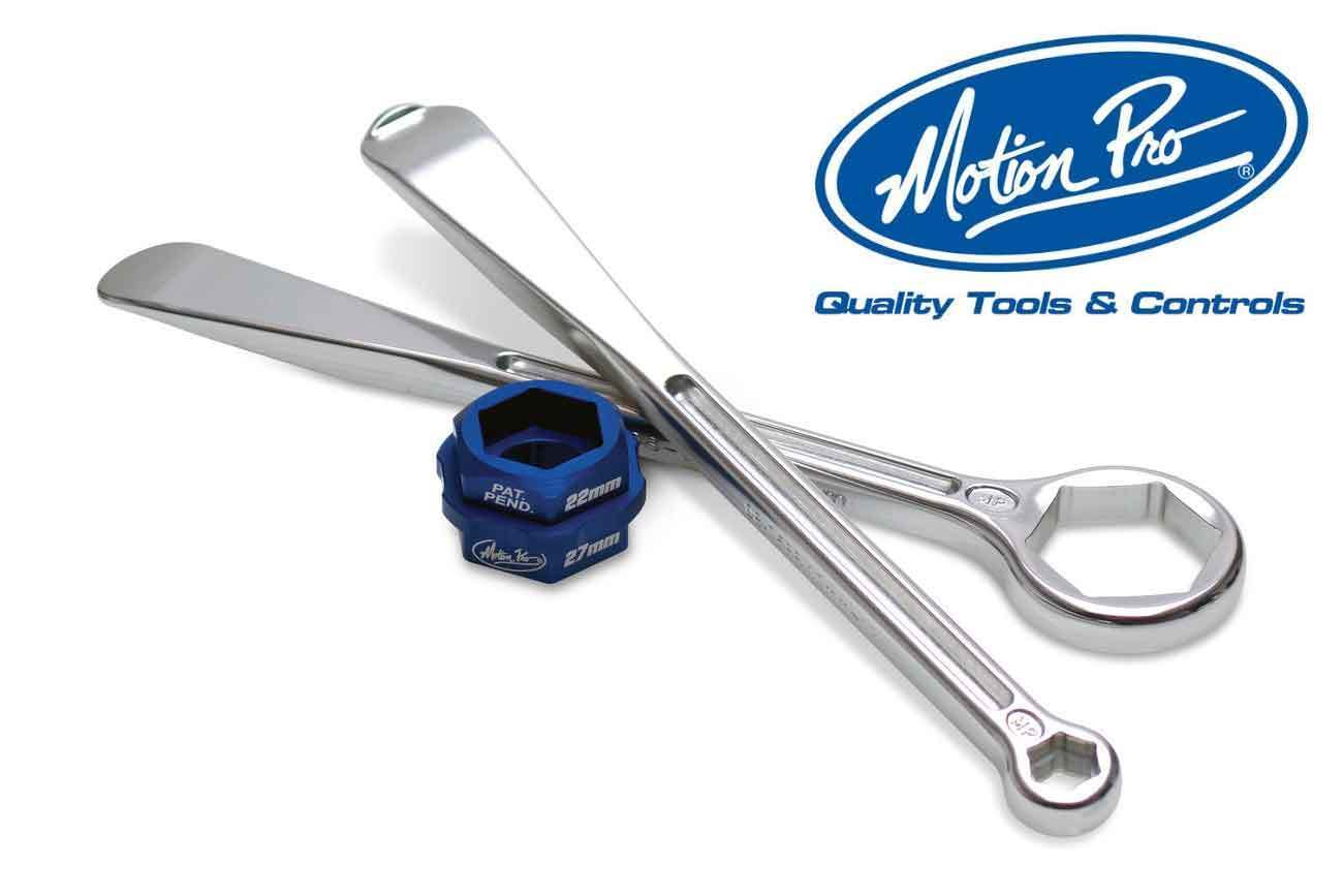 Motion Pro T-6 Combo Tyre Lever Set (32/12/10 Mm Wrench With 27/22Mm Adapters)