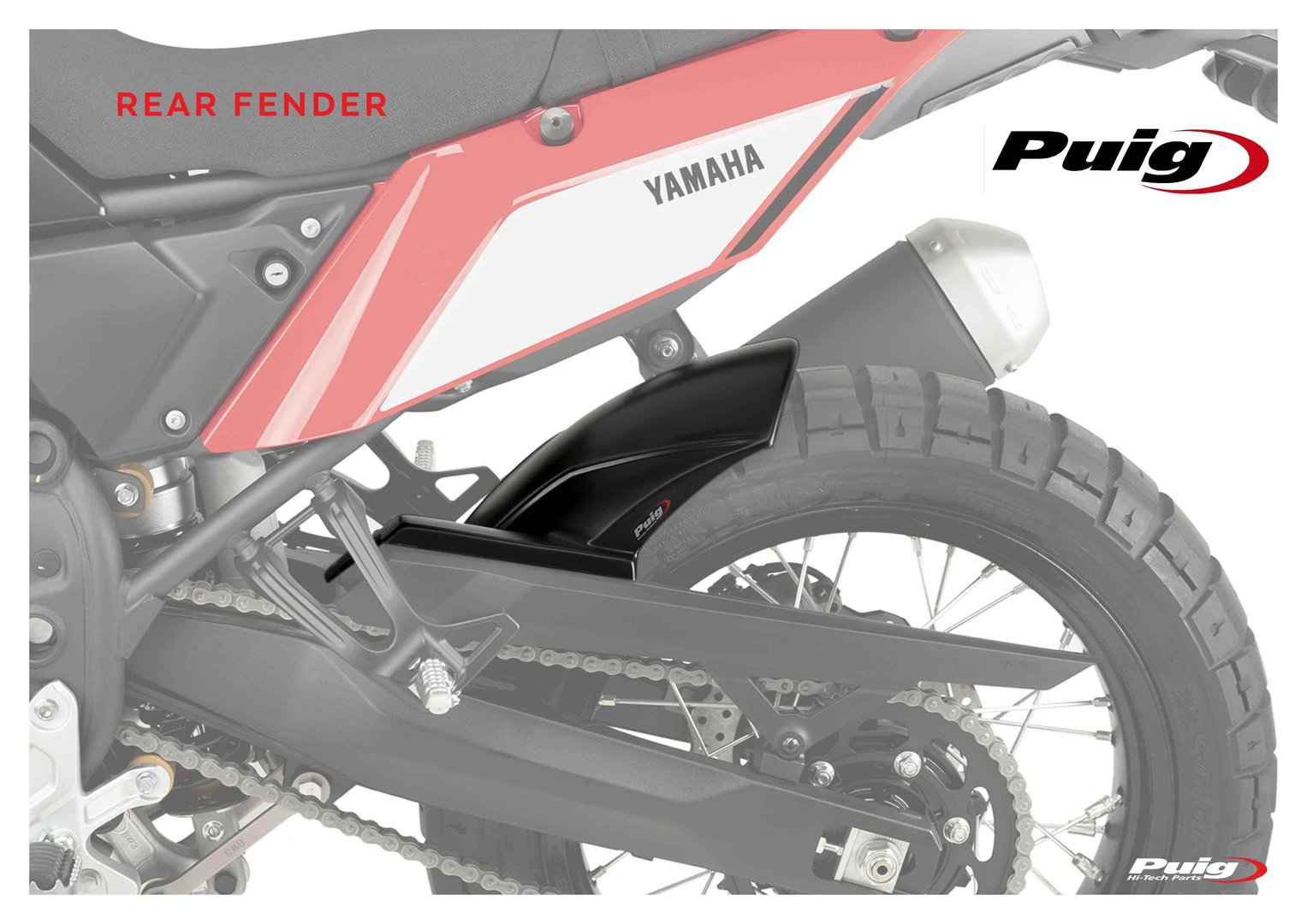 Rear Fender - Matt Black - Tenere 700