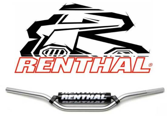 Renthal 22Mm RC High Handlebar - Silver With Bar Pad